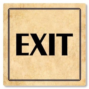 Exit, 100x100mm, pergamen, Utah